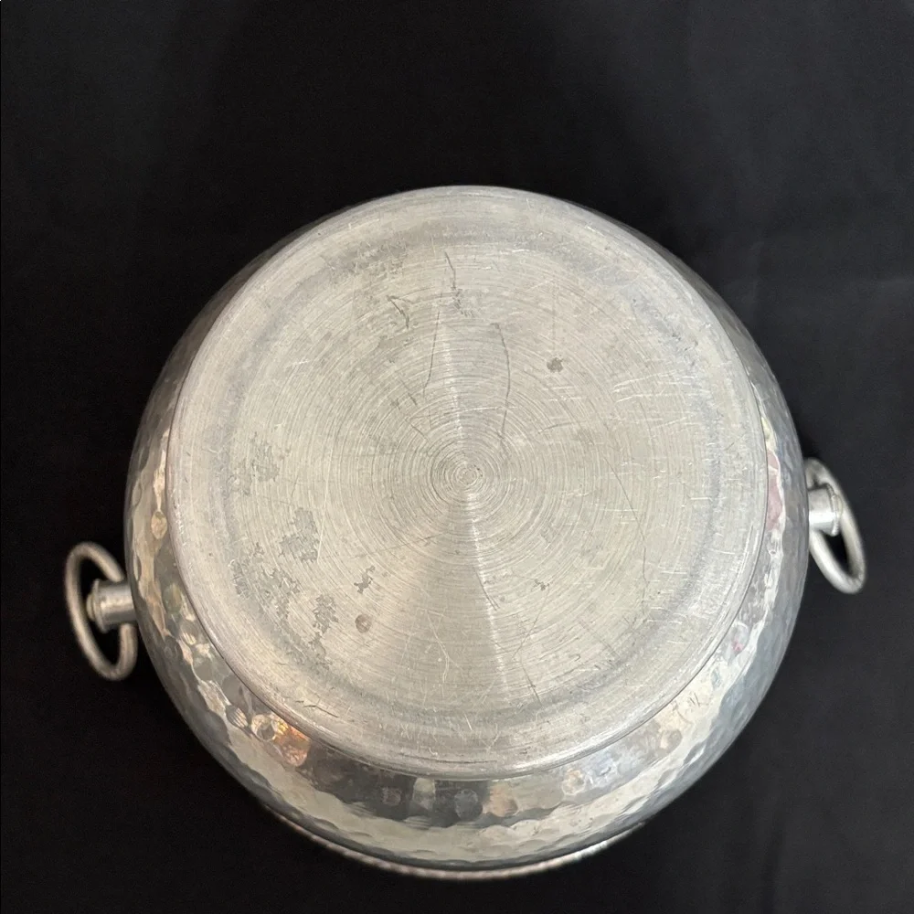 Vintage Hammered Aluminum Ice Bucket